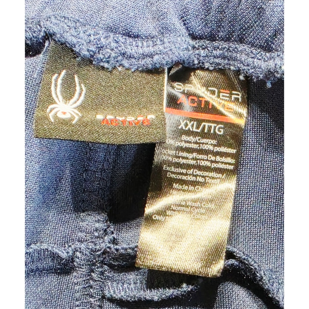 Spyder Active ProWeb Mens XXL Blue Heathered Athletic Jogger Pants Zipper Pocket - Picture 3 of 9